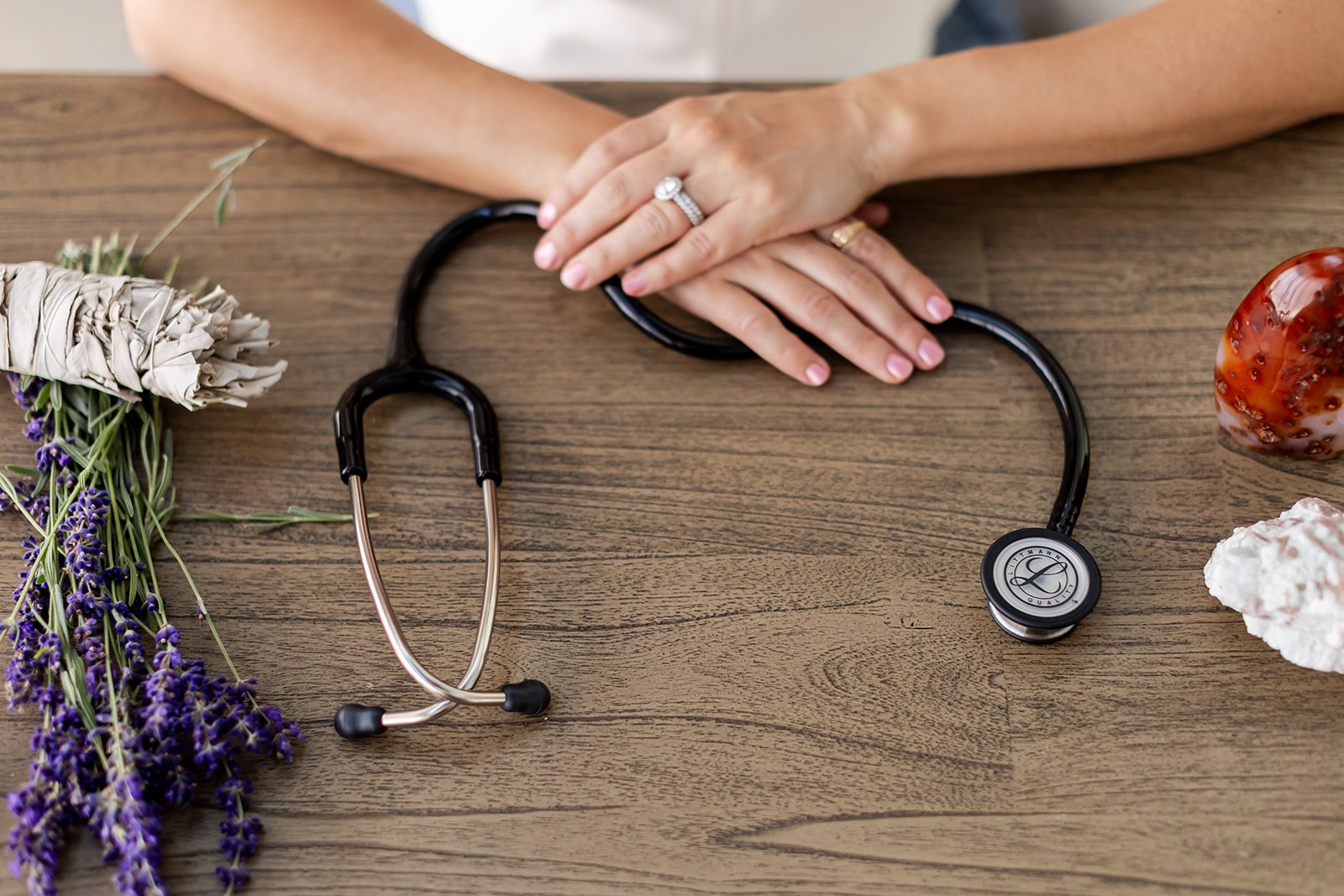 Woman receiving thoughtful healthcare support